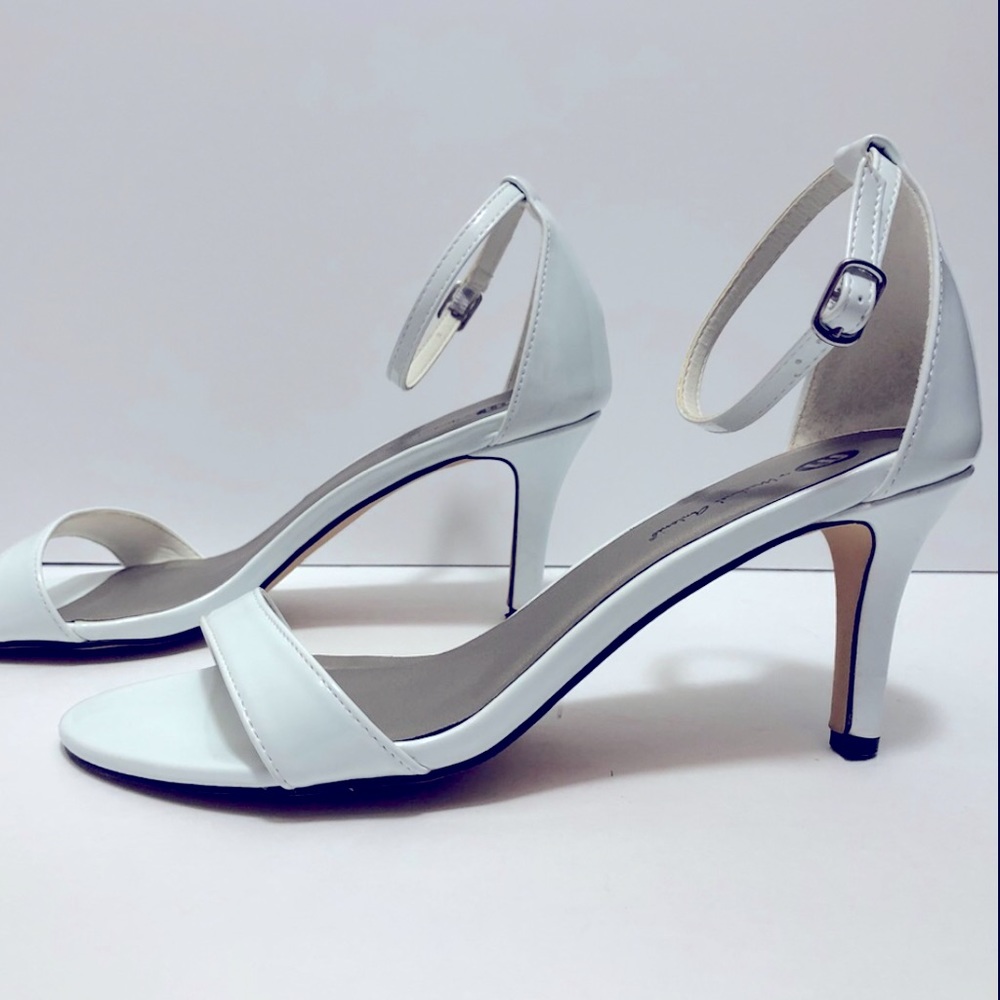 Michael Antonio White Patent 3” Sandals